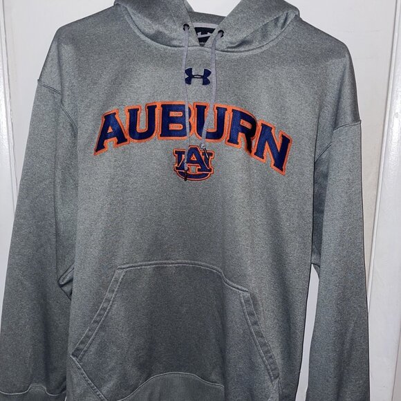 Under Armour Auburn Tigers Hoodie Men Large Gray Sweater Size Large - Picture 1 of 3